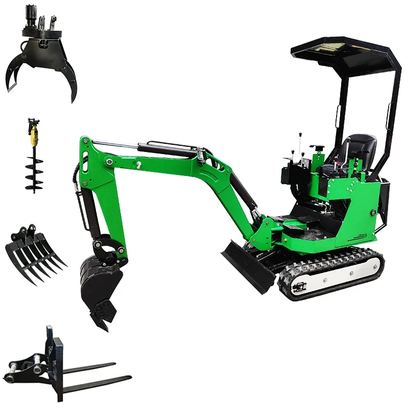 

EPA Engine Mini Excavators 1.0 Ton Small New Crawler Excavator Hydraulic Digger bagger Fast Delivery customized