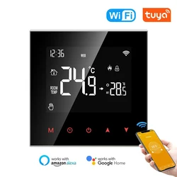 M4AHGB Wifi Smart Heating Thermostat LCD Display Voice Control Alexa Tuya Alice/Electric/Water Floor Temperature Controller