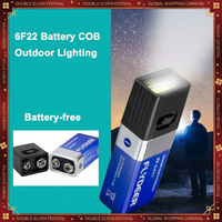 6F22 Battery Powered Mini Portable Light 9V COB LED Work Light Flashlight for Outdoor Emergency Light (Battery Not Included)