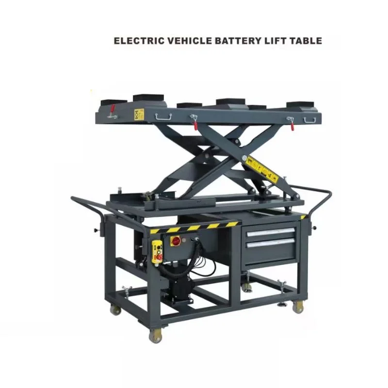 2T Lifting Bench New Energy Car Battery Elevator With Four Wheel Electric Vehicle Battery Lifting Table