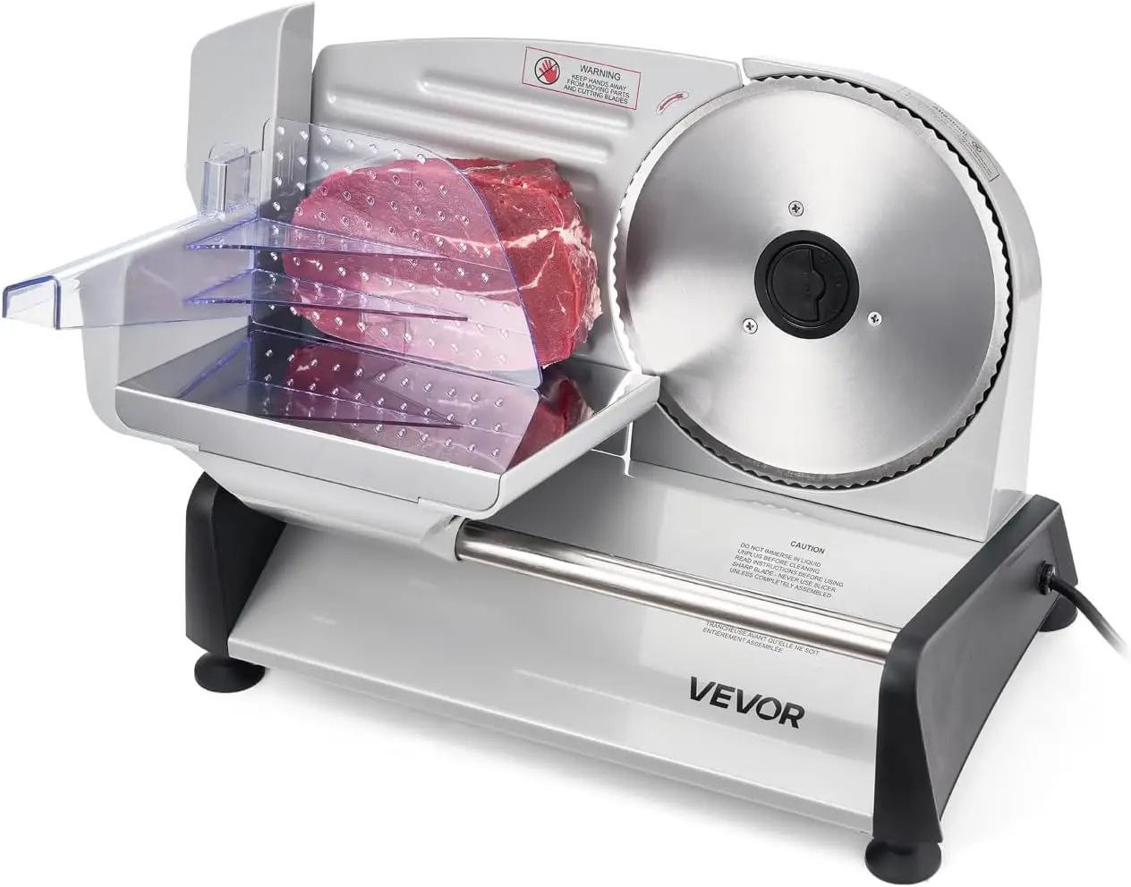 

7.5 Inch 200W Electric Deli Slicer with Adjustable Thickness, ETL Certified for Meat, Ham, Steak