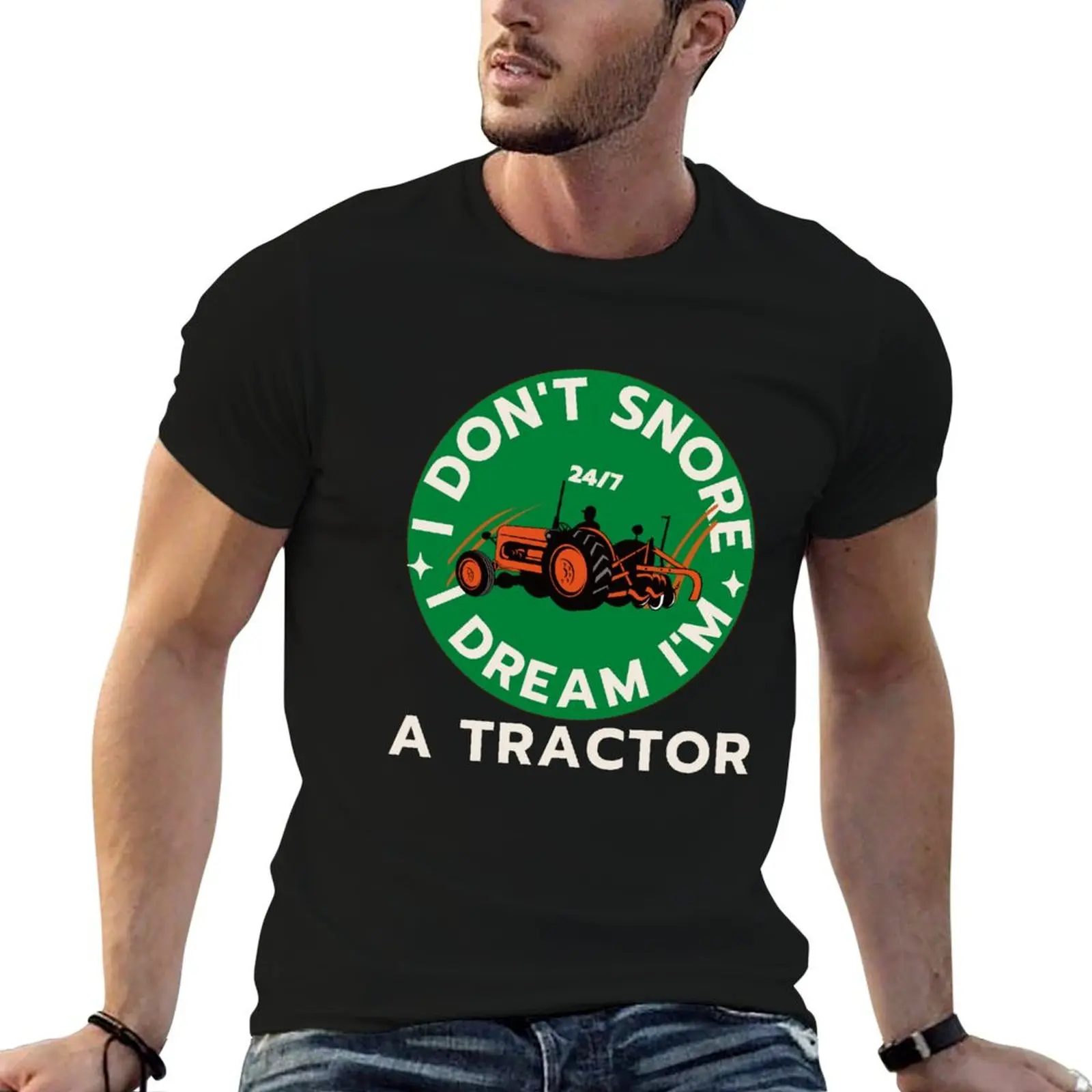 I Don’t Snore I Dream I’m A Tractor T-Shirt vintage clothes plus sizes korean fashion mens graphic t-shirts funny