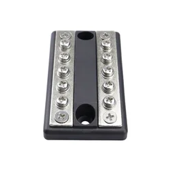 BusBar 100A 5 Circuit Dual Bus Bar Terminal Block Power Distribution Block 12V 24V 32V 48V DC For Car RV Truck Yacht Ship