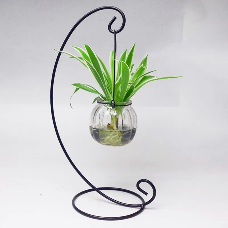 4sets/pack Pumpkin Shaped Hanging Glass Terrarium Vase Home Decoration Microlandscape Container Wedding Live Prop Flower Ware
