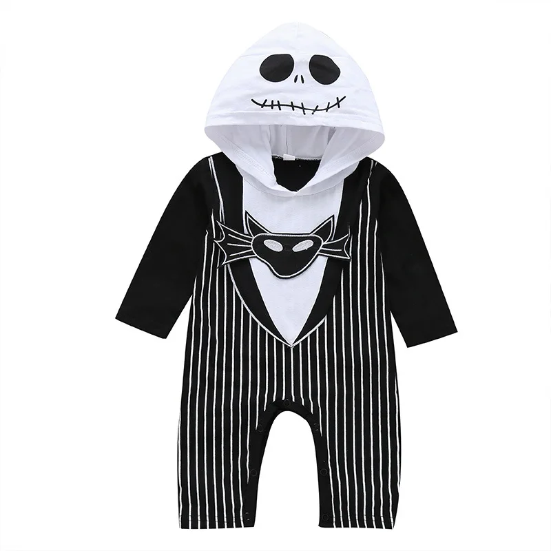 Macacão infantil Disney, Roupa de Morcego Halloween, Bebê recém-nascido, Terno de lagarta com capuz infantil