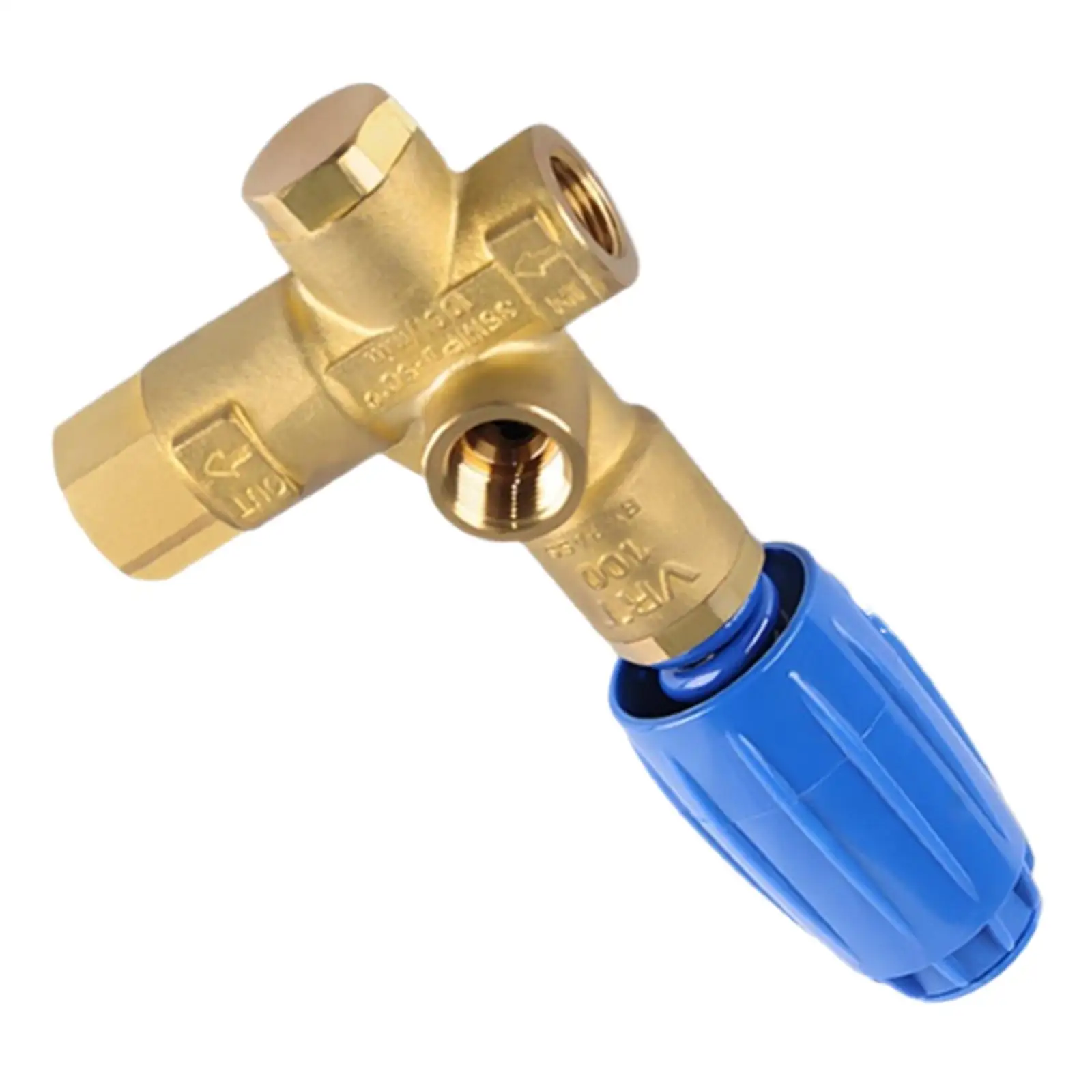 Vrt100-330 Unloader Valve 4800 PSI High Performance 100 L/Min Adjustment Knob 26 GPM Attachment Easy to Install Replace Parts