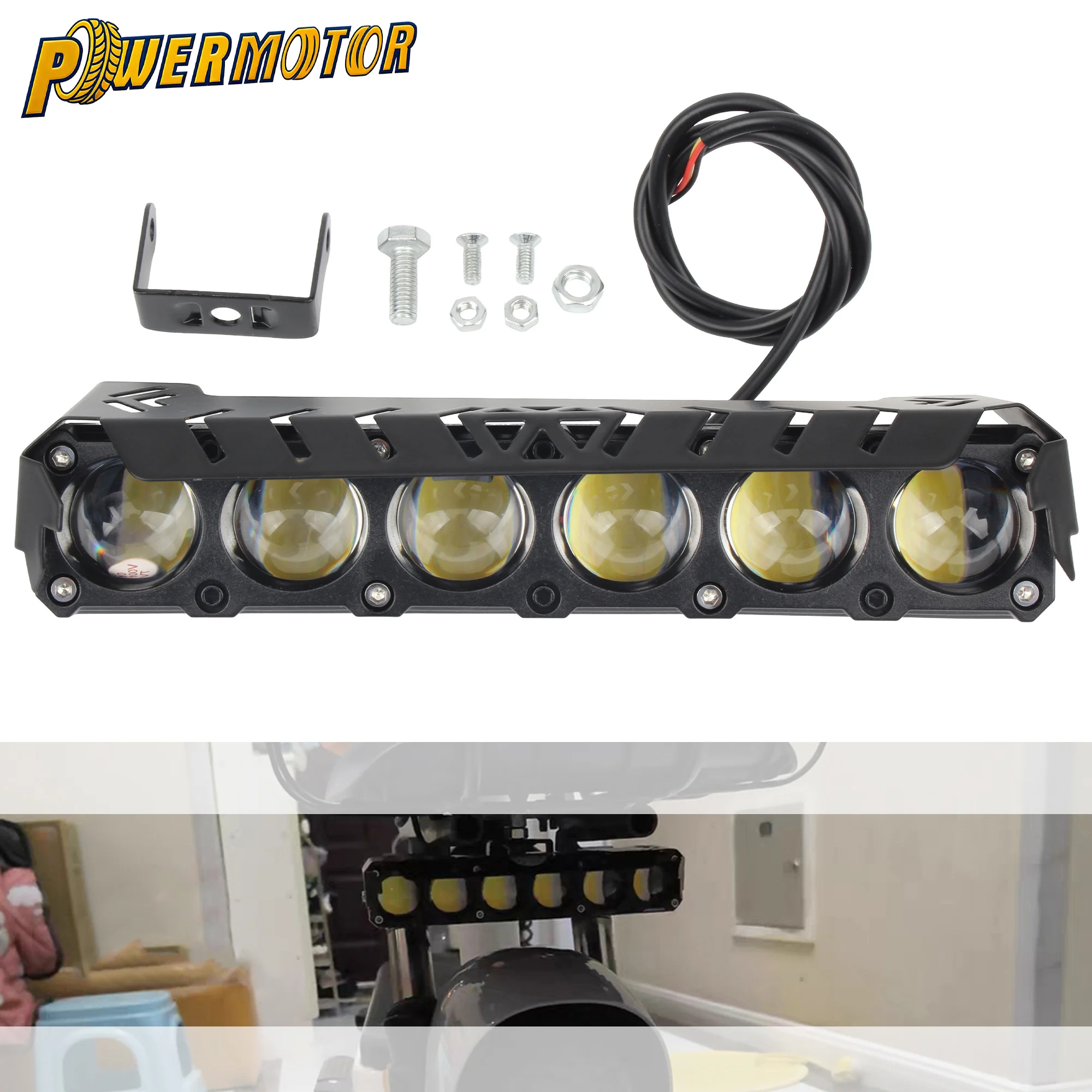

Motorcycle LED Spotlights Fog Light Two-color High Low Beam Auxiliary Lamp Waterproof For Car Trucks SUV UTV ATV Modified Parts