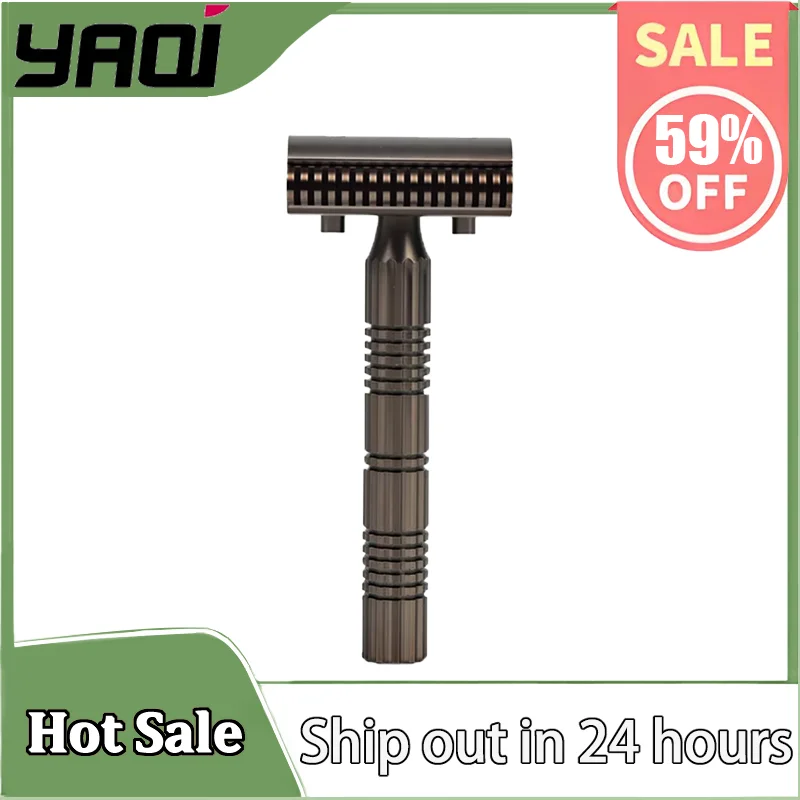 YAQI Bohemia 316 Stainless Steel Adjustable Baseplate Men Safety Razor - for Precision Shaving, Barber-Grade Men's Grooming Tool