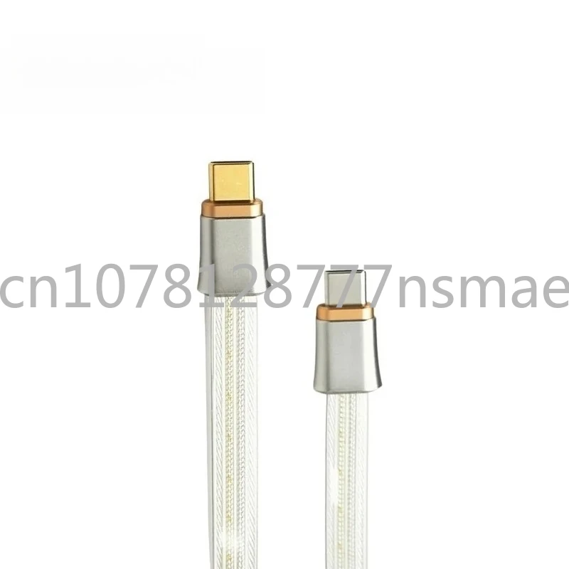 

TC19CC Flagship Pure Silver USB-C To USB-C OTG Digital Signal Cable, Four-Wire Parallel Design, 10/25/45cm