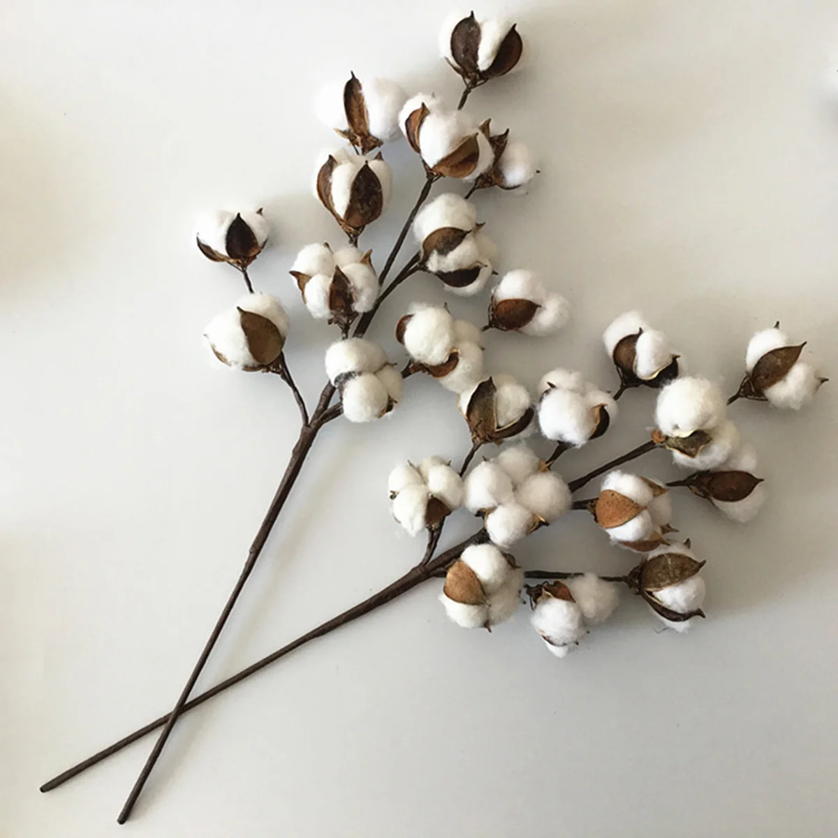 

50Cm Artificial Cotton Stems Natural Looking Fade Resistant Decor For Home Wedding Diy Wreaths Centerpiece Tabletop Wall