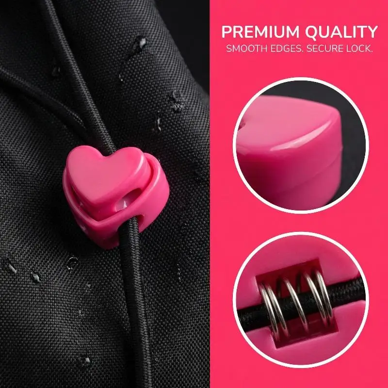 Plastic Cord Lock Double Hole Spring Stopper for Bag Drawstring Repair 5Pcs Color Mix Perfect for Camping  Gear