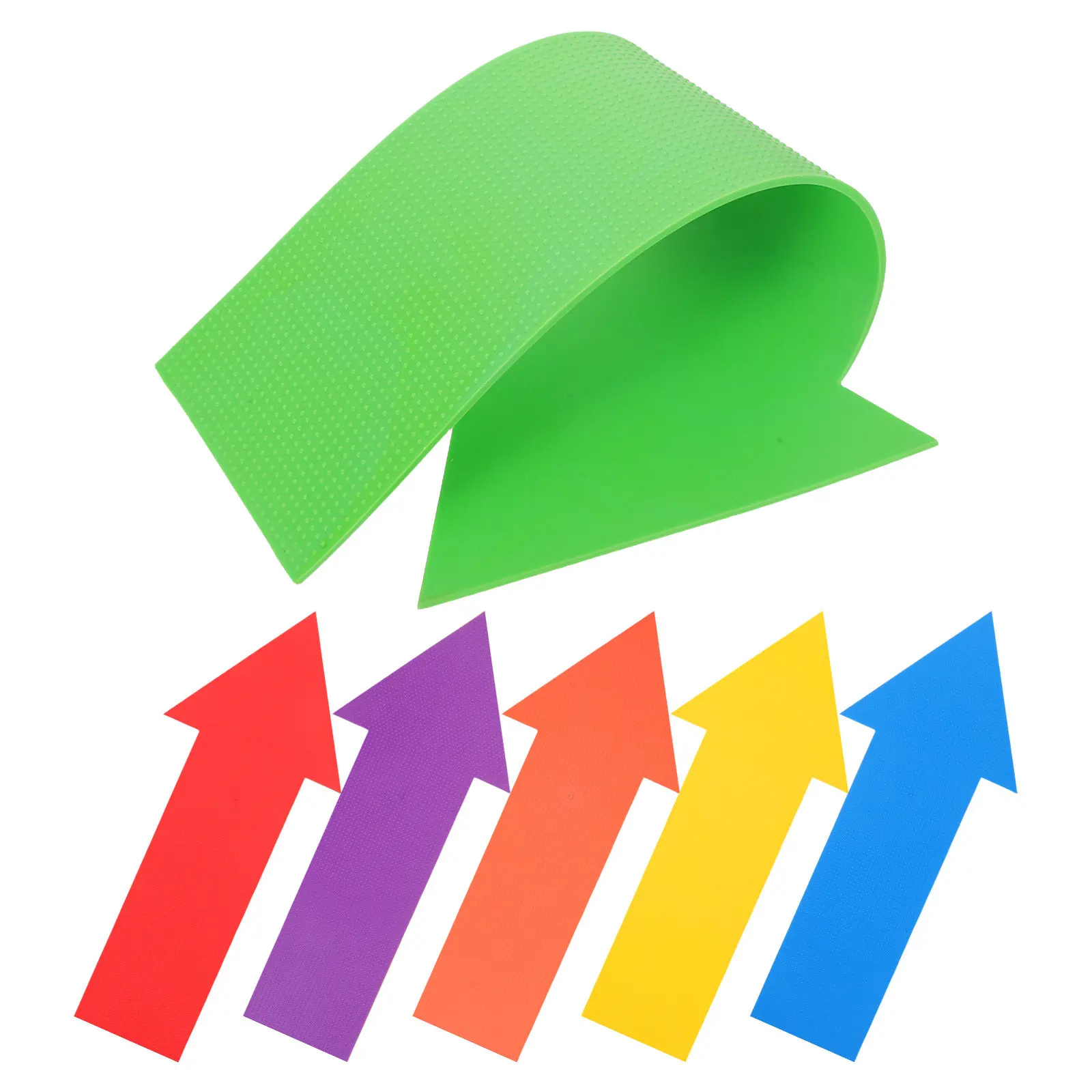 6Pcs Versatile Flat Arrow Spot Markers Set for Outdoor Indoor Sports Training Pickleball Volleyball Tennis Drills Portable