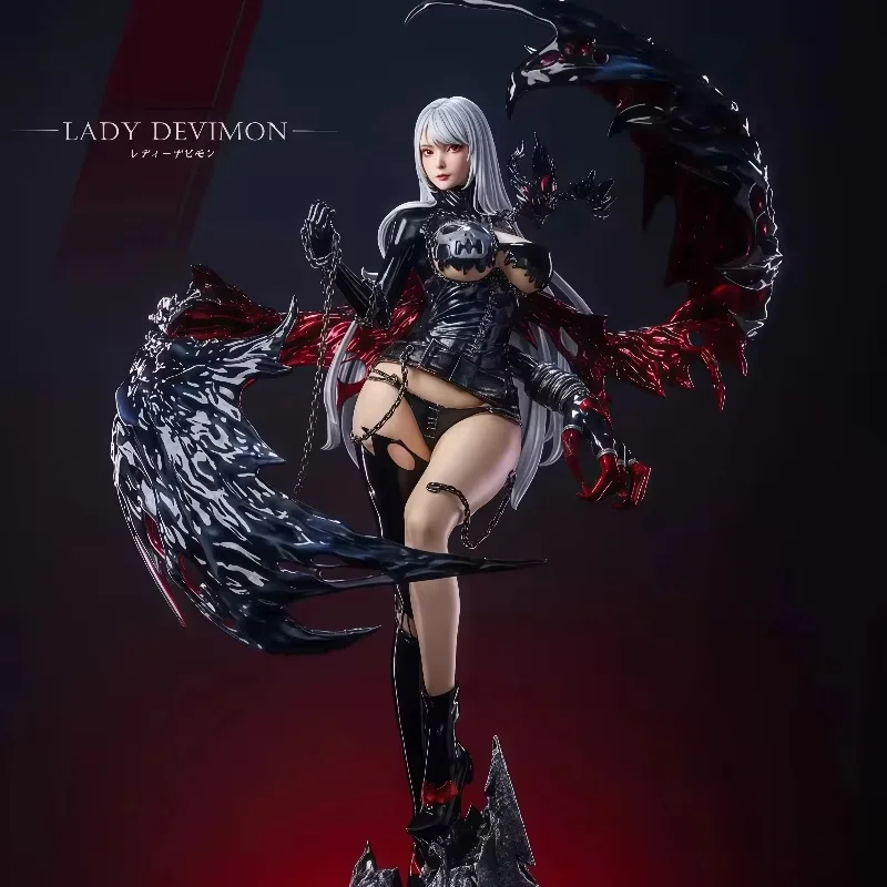 Lady Devimon Digimon Anime 48cm Gk Figuur Geschilderd Collectible Standbeeld Bureau Setup Pc Case Ornament Cadeau Voor Anime Fans Verzamelaars