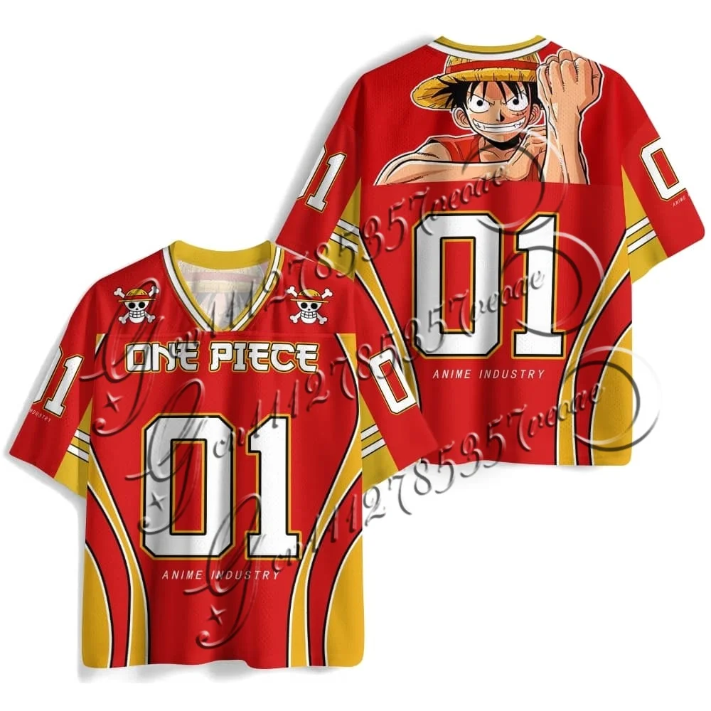 

2026 Summer New Children's One Piece Anime Jersey Camiseta Zoro Oversized Y2K Fashion Casual sports T-shirt For Men And Women
