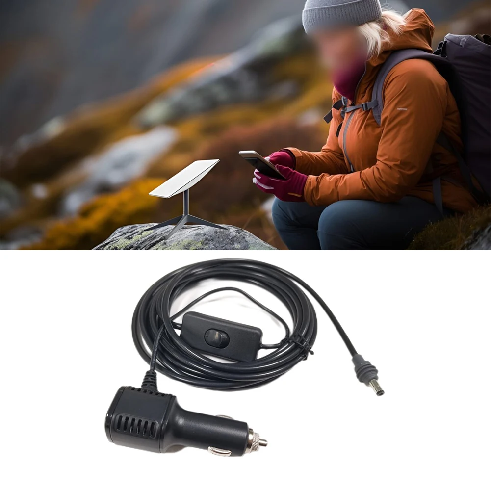 5M DC Charging Cable with Digital Display for Starlink For Mini for 12V 24V Vehicles for Smartphones Tablets and Accessories