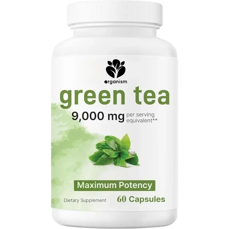 

Экстракт натурального зеленого чая -9000 мг, содержащий полифенолы и антиоксиданты, 60 капсул для общей поддержки здоровья.