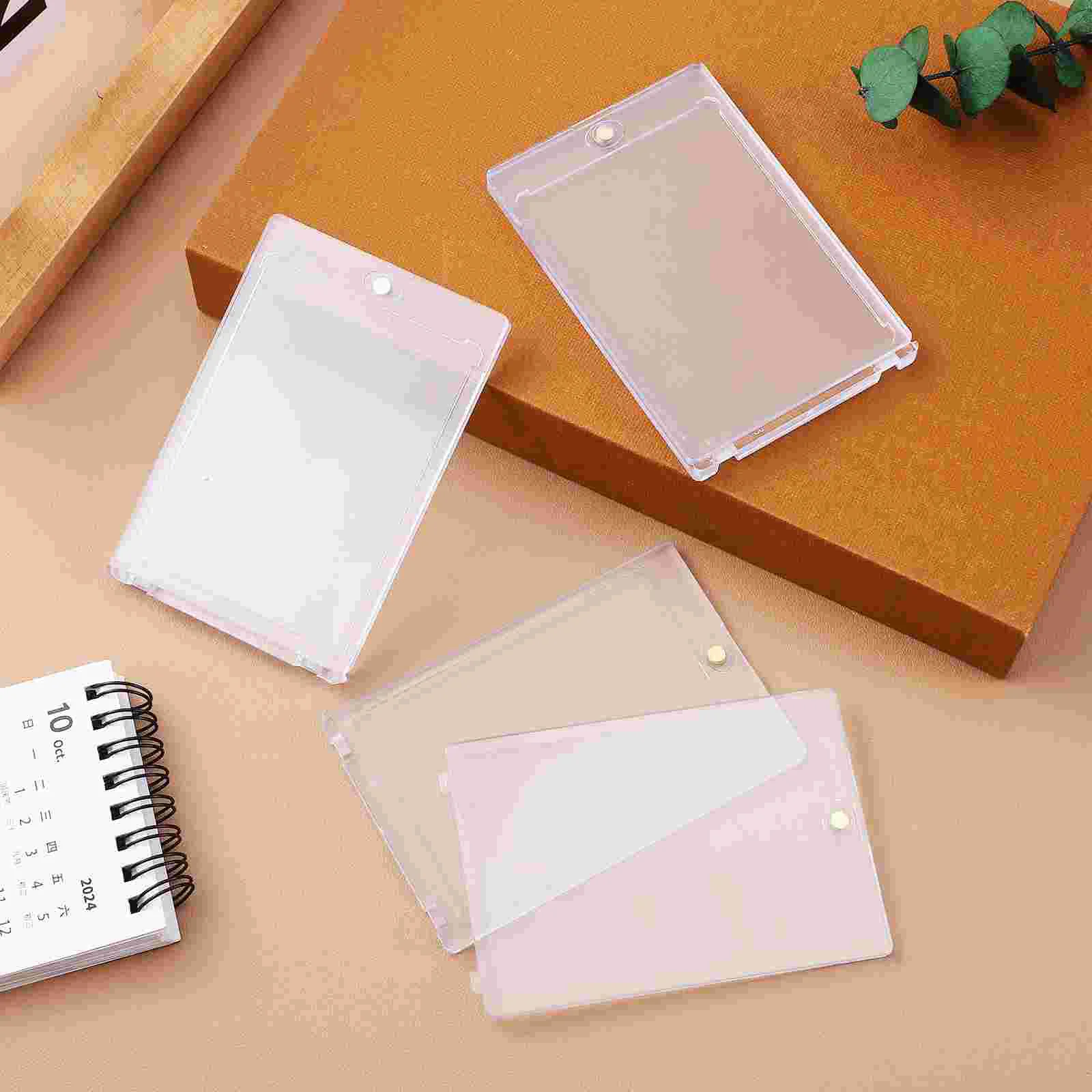 18 Pcs Small Kaka Brick Trading Card Holders Magnetic Case Baseball Hard Plastic Protectors Thick Sleeves Stand Clear