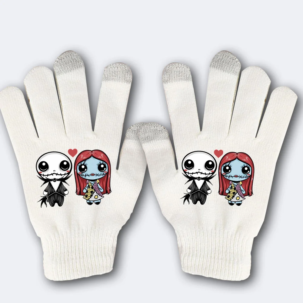 Gants de doigt Disney The Nightmare Before Christmas pour enfants, Jack, Sally, Kawai, sports de plein air, doux, hiver