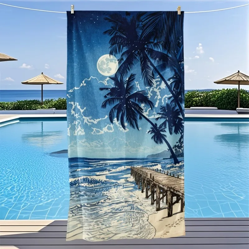 Glitter Leopard Patchwork Style Pink Glitter Marble Mixed Leopard Patchwork Print Quick Dry Fashion Beach Towel