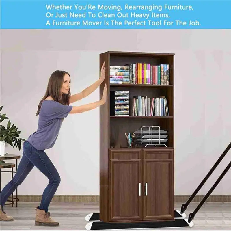 ABSS-2 Pcs Large Appliance Slider With Pull Strap,Pull Furniture Slides,Moving Furniture Gliders Heavy Duty Sliding Sheet