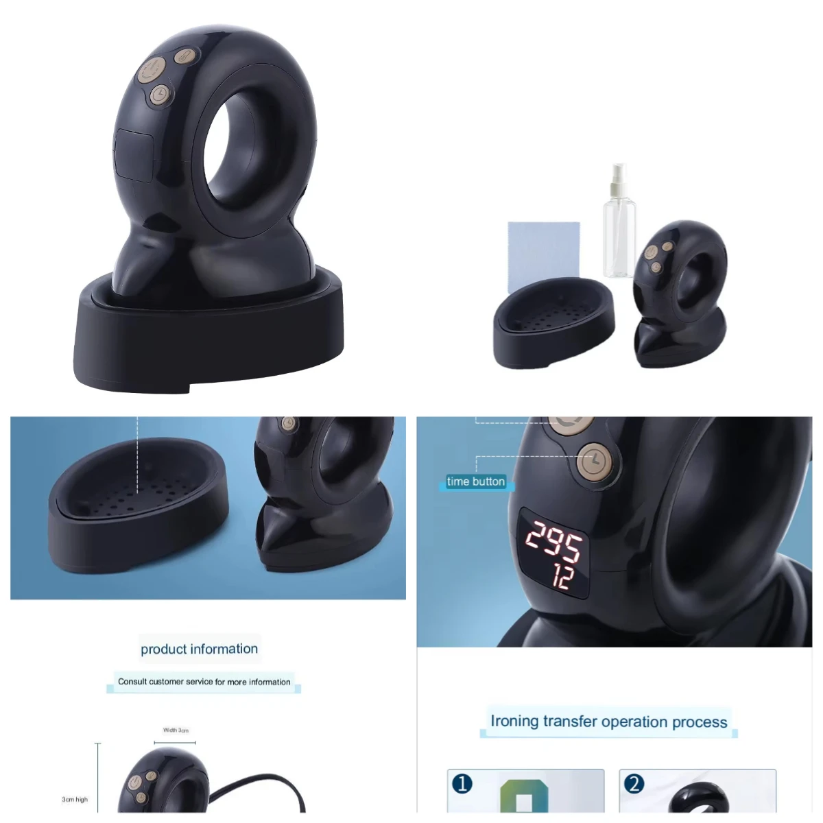 

WJW Wholesale Newest Portable Sublimation Machine Hand Held for Logo Mini Easy Operate T-shirts Mini Heat Press Machine