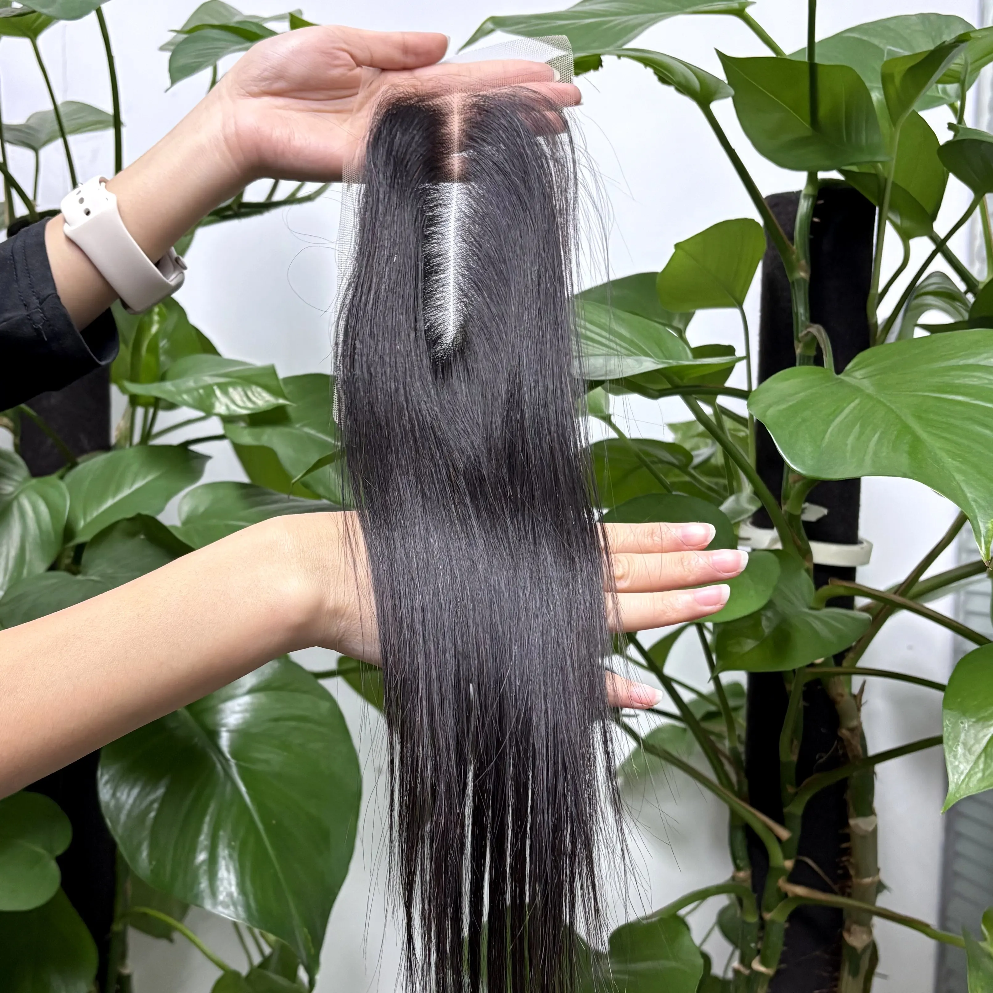 13X4 مستقيم الدانتيل أمامي فقط 4x4 5X5 الدانتيل الطبيعي إغلاق قبل قطعها السويسري الدانتيل الشفاف 100% ريمي الشعر البشري للنساء