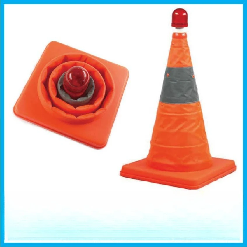 مخروط عاكس قابل للطي يسلط الضوء على المتراس البلاستيكية على الطرق المخروط مرافق المرور ضد الشغب ومتين #1