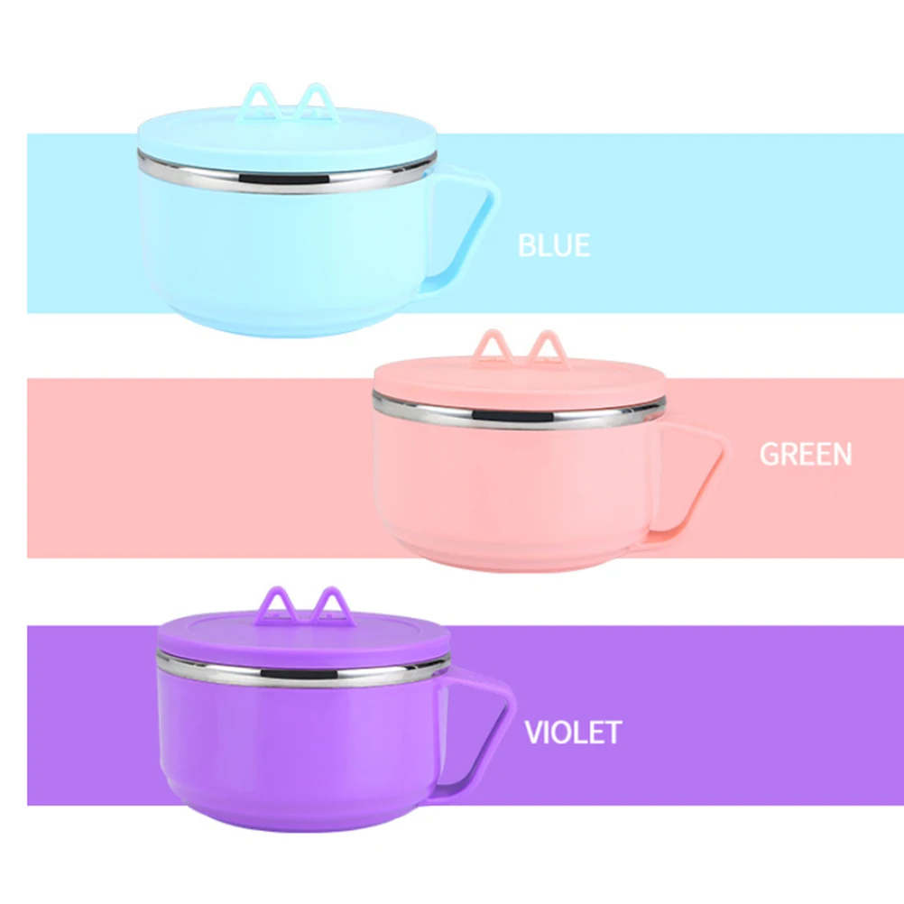 

Stainless Steel Noodle Bowl Kitchen Utensils Ramen Tableware Serving Cups Instant Portable Eco Friendly Safe Dust Proof Storage