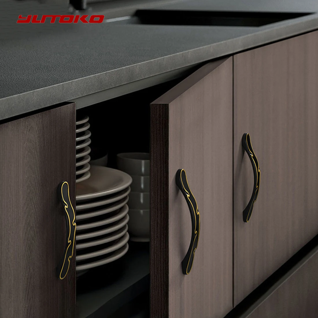 Handles Drawer Cabinet Furniture Kitchen Handles for Cabinet Knob Door Drawer Furniture Kitchen Black Antique Copper Hardware