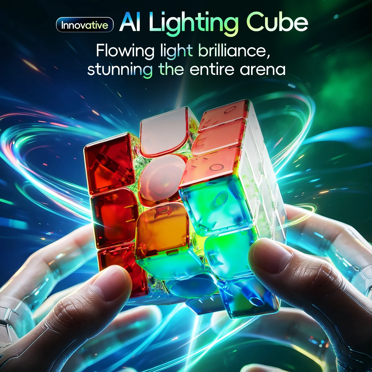 New MOYU 3×3 Cube Weilong V1l Al Guided Recovery 3x3x3 Magnetic Cube Professional Competition Magico Puzzle Toy for Children
