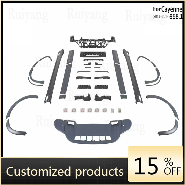 

Высокое качество и надежность для комплекта кузова Cayenne 2011, передняя губа, задняя губа, дверная панель, полоса, колесная арка, новый состояние Car Modifica