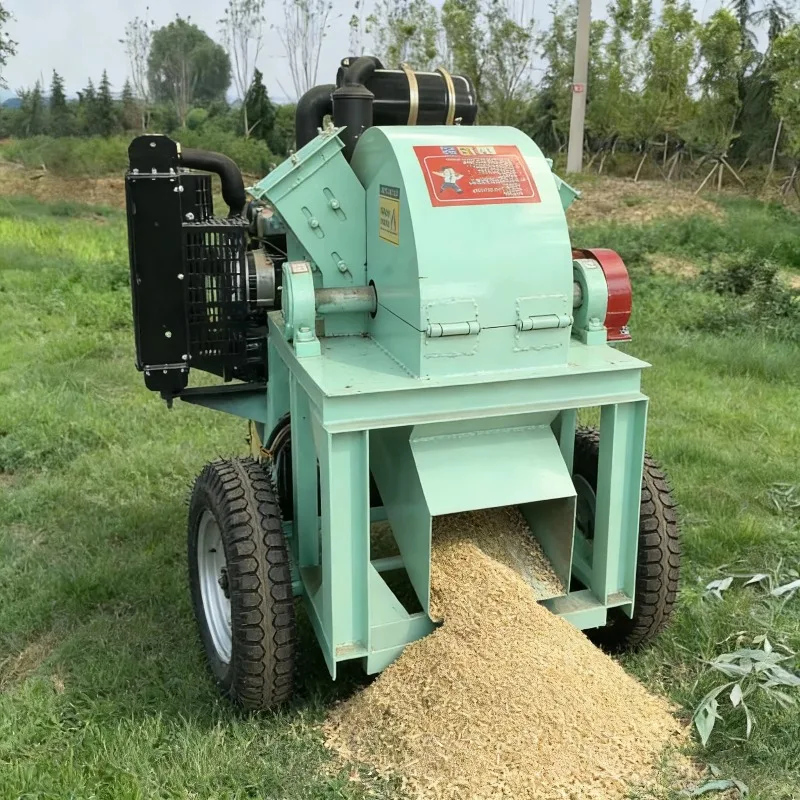 Gas Powered Branch Chipper Machine Portable Wood Crusher for Forestry Landscaping