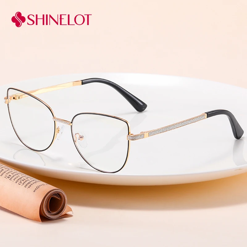 

82151 Retro College Girls Glasses Women Cat Eye Bluelight Blocking Eyeglasses Frame Youth Style Eye Protection Eyewear