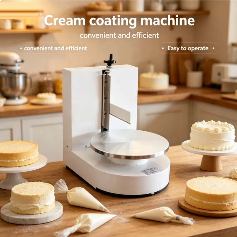 Desktop Cake Cream Icing Spreading Coating Machine Automatic Cake Frosting Decorating Maker