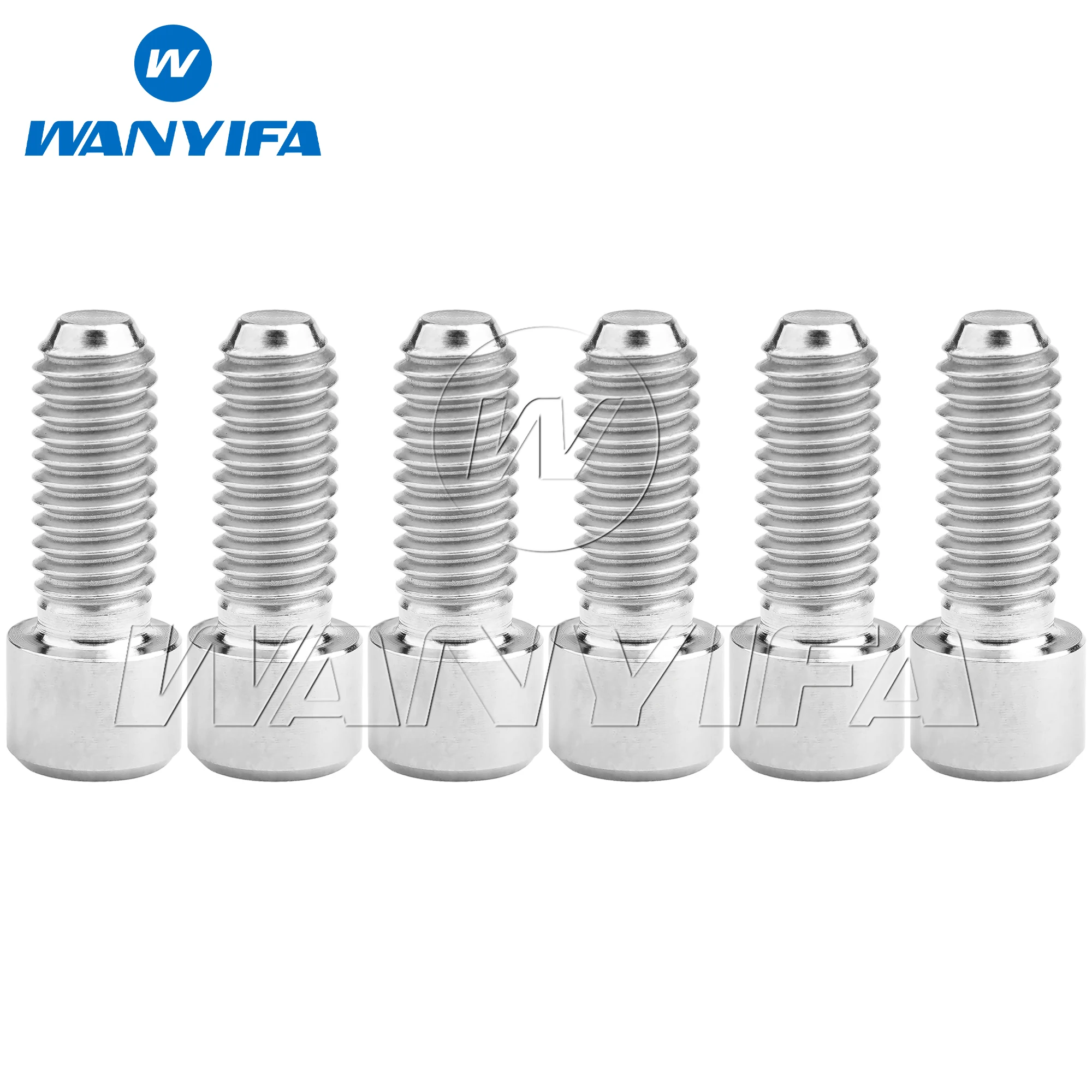 Wanyifa 6 قطعة التيتانيوم الترباس M4x10 13.5 15 20 25 مللي متر غطاء عرافة رئيس الدراجة الخلفية/الأمام Derailleur H/L تعديل مسامير Ti Gr 5 السحابات