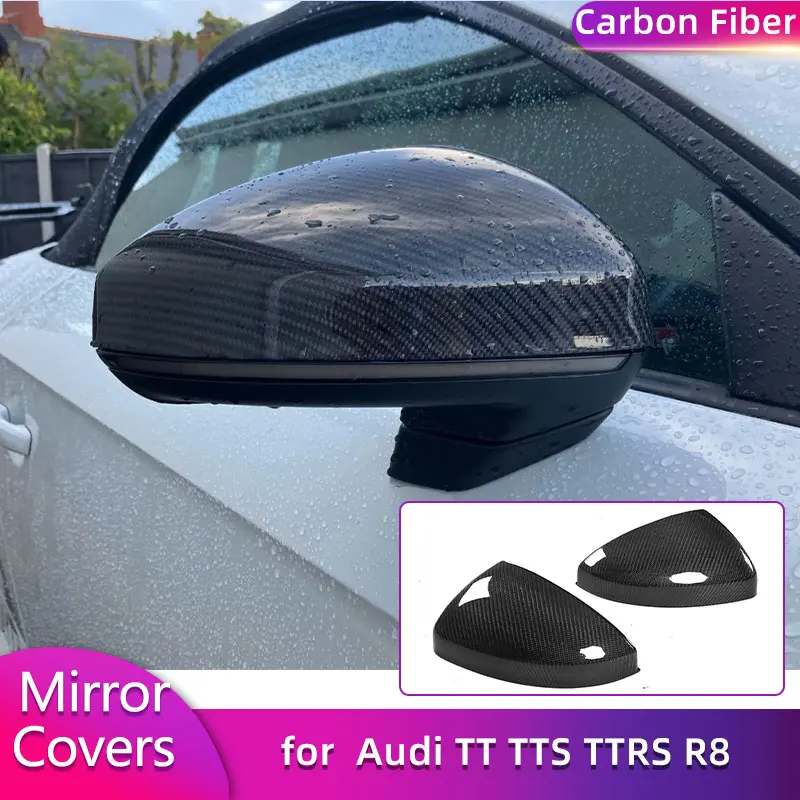 

Carbon Fiber Rearview Mirror Covers Caps for Audi TT TTS TTRS 2016-2020 for Audi R8 2016-2019 Car Side Mirror Caps Shell Bodykit