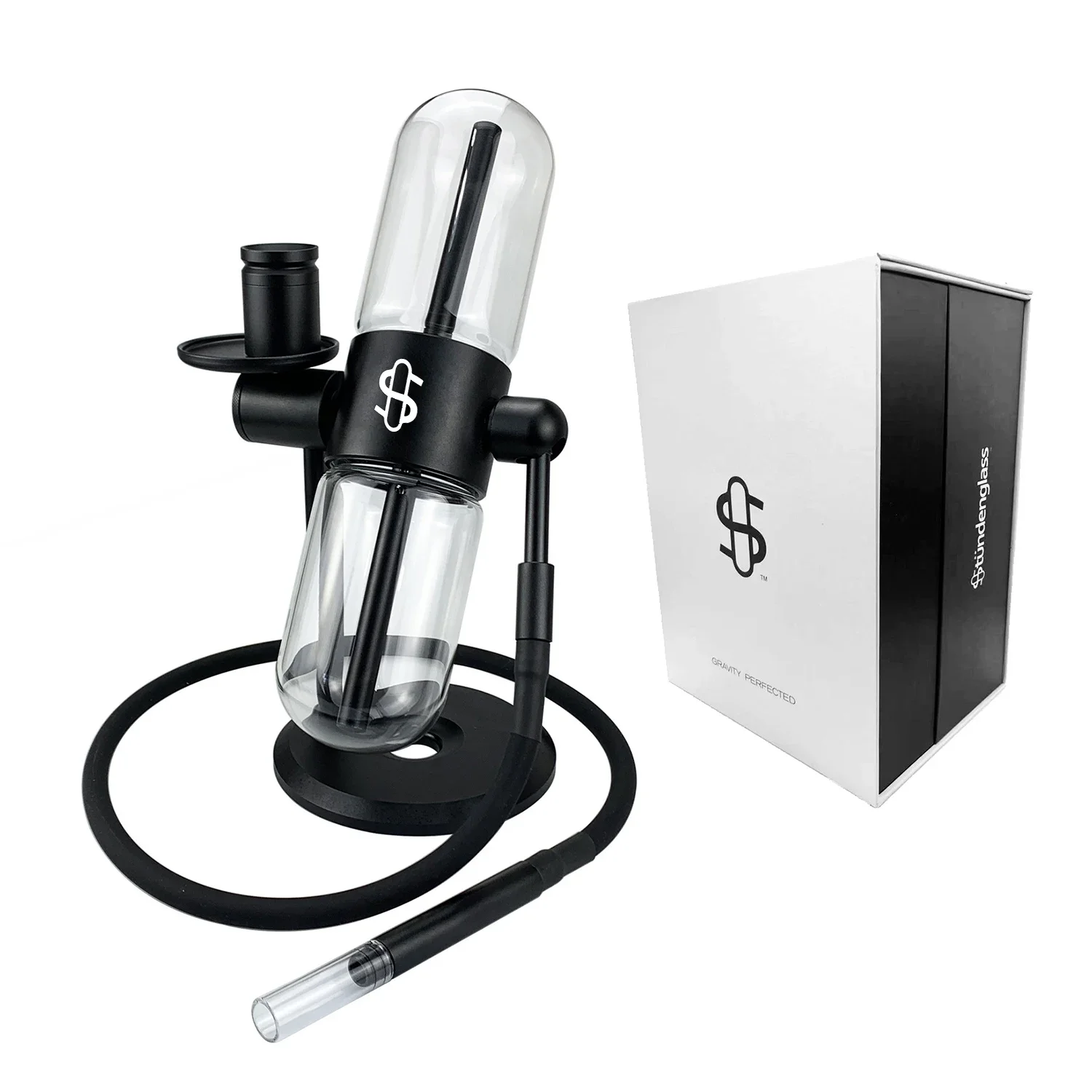 

39cm Gravity Hookah Shisha Pipes Smoking Grass Set with Glass Tobacco Bowls Metal Shisha Water Pipa Smoking Accessory