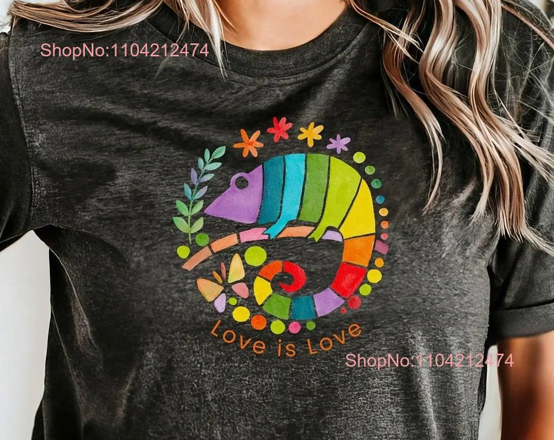 Human T Shirt Pride LGBTQ Chameleon Equality BLM long or short sleeves