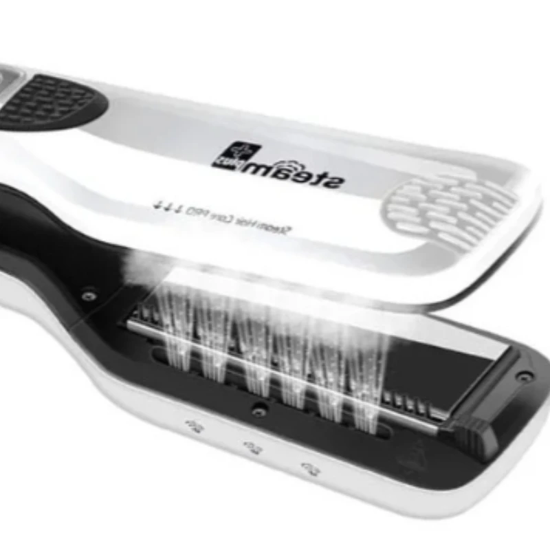 

2026 Hair Straightener Brush Ceramic Flat Iron Professional Hair Straightening Iron Comb Electric Hair Crimper Heating Comb