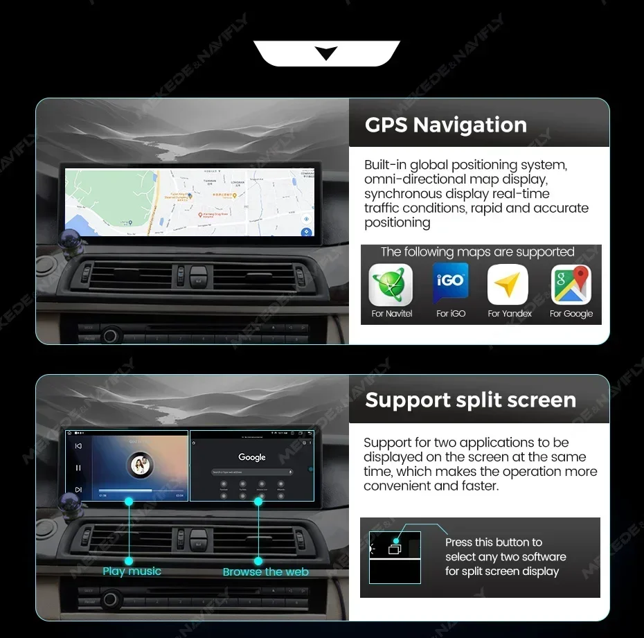 15 Inch 3K QLED Screen Car Navigation for BMW 5 Series F10 CIC NBT System CarPlay Auto Multimedia Video Player 4G DSP All-in-one