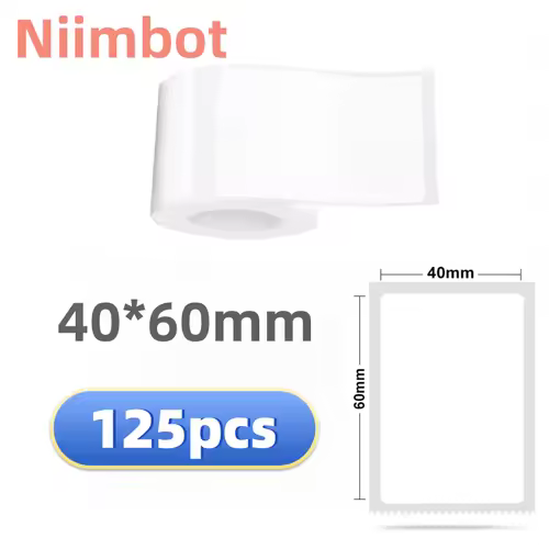 Niimbot B21/B1/B3S Thermal Label Sticker Paper Printable White 20-50mm Width Clothing Tag Commodity Price Food Self-Adhesive - Image 17