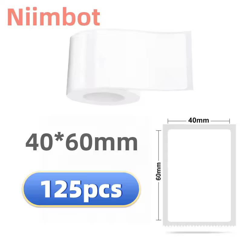 Niimbot B21/B1/B3S Thermal Label Sticker Paper Printable White 20-50mm Width Clothing Tag Commodity Price Food Self-Adhesive - Image 17