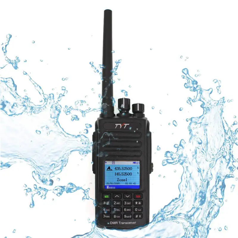 10W TYT MD-UV390 IP67 Waterproof Walkie Talkie Dual Band DMR DMR Digital Radio AES128/256 VHF UHF Two Way