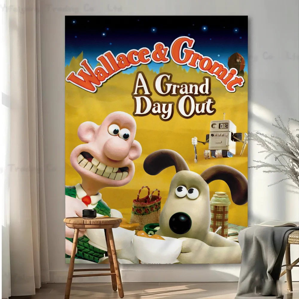 W-Wallace And G-GromitS-Dog Hippie Wall Hanging Tapestries Art Science Fiction Room Home Decor Kawaii Room Decor