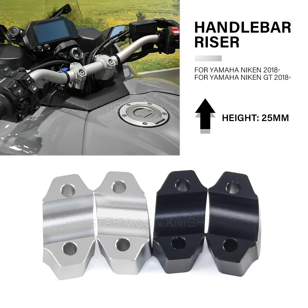 

Handlebar Risers Adapter For Yamaha Niken 900 850 Niken900 GT 2018 - Motorcycle CNC Aluminum Handlebar Riser Lift Handlebar 25mm