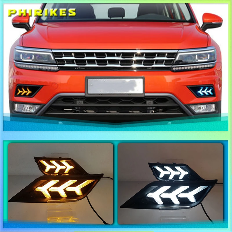 

Car Styling for VW Volkswagen Tiguan L 2017 2018 DRL LED Width Light DRL Signal Light Fog Lamp Daytime Running light