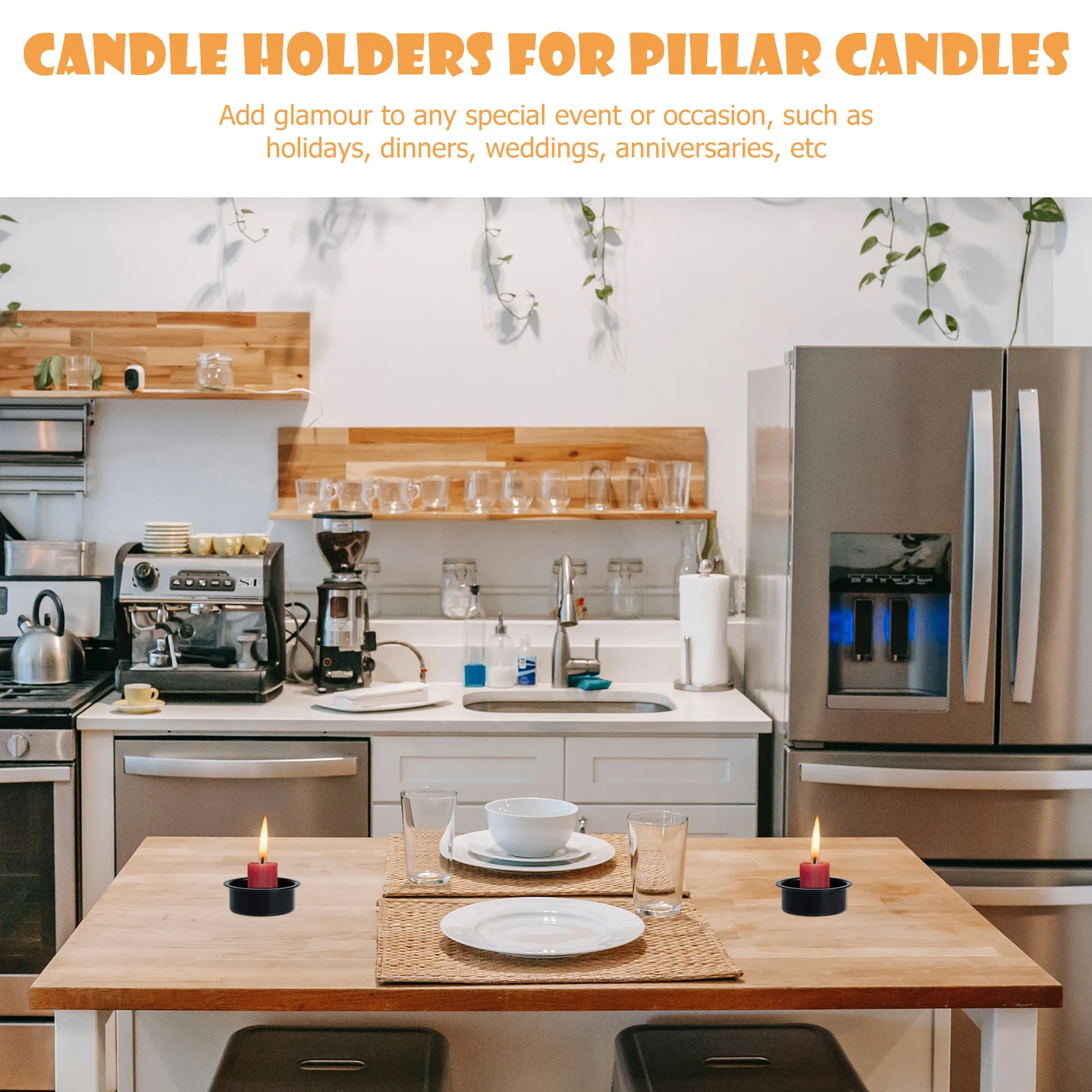 

5pcs Iron Holders Pillar Vintage Candlestick Stands For Table Decor Home Wedding Party Centerpiece Taper Farmhouse Style