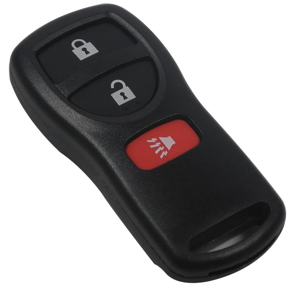 jingyuqin 3 Button Remote Entry Key Fob Shell Case For Nissan Armada Xterra Pathfinder Frontier Quest Titan Murano