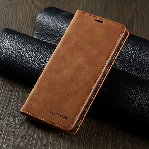 Ультратонкий кожаный чехол для Samsung A71 A51 A72 A52s A12 A21s S10e Note 20 S21 Ultra S20 FE S10 Plus Flip Cover A70 A50 S9 S8 S7 — фото товара