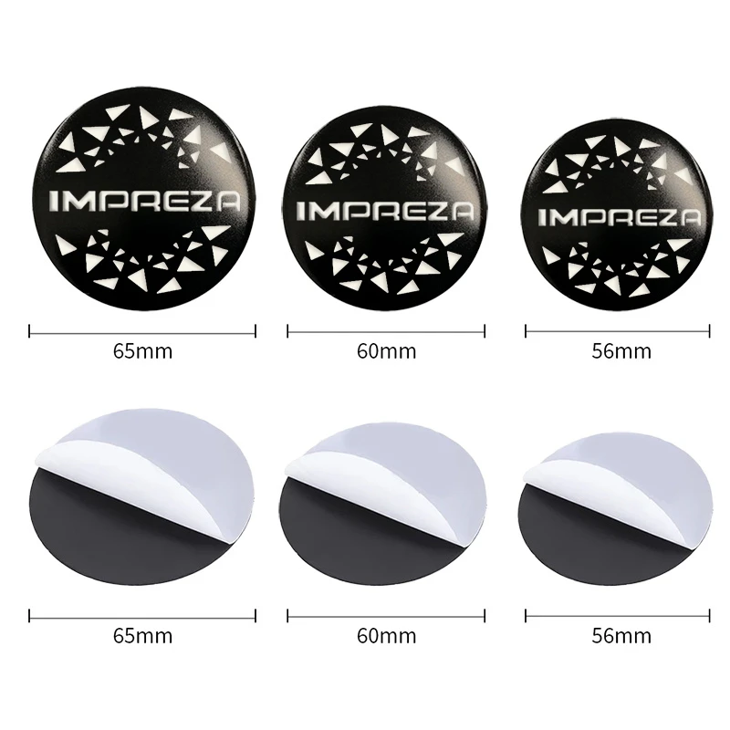 56/60/65mm Car Wheel Hub Center Stickers for Subaru IMPREZA Logo ASCENT FORESTER LEGACY LEVORG BRZ OUTBACK STI TRIBECA WRX XV